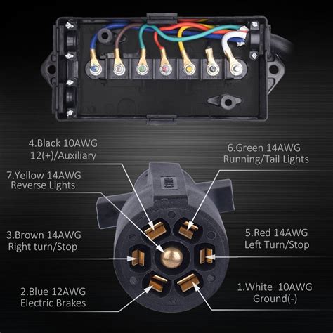 7 terminal trailer junction box|heavy duty trailer wiring kit.